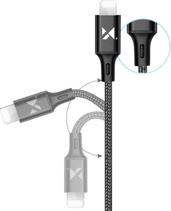 Actual product image Wozinsky cable USB - Lightning 2,4A 1m black (WUC-L1B) (1 m)