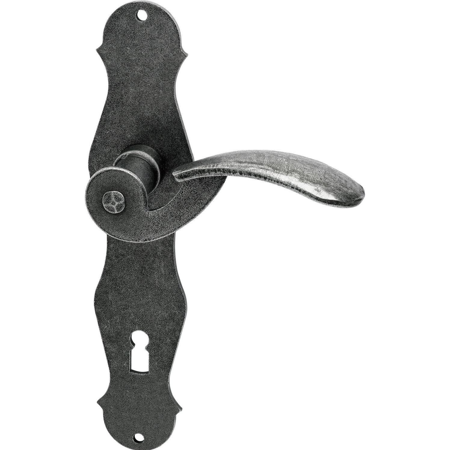 Thumbnail - Halcö, Türgriff + Fenstergriff, Türbeschlag Stubai BB Eisen, verzinkt schwarz hell passiviert (Türschild)