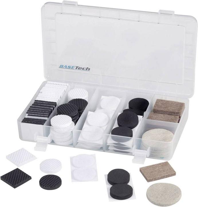 Produktbild Basetech Universal Gerätefuss-Set, 92tlg (Filzgleiter, 92 Stk.)