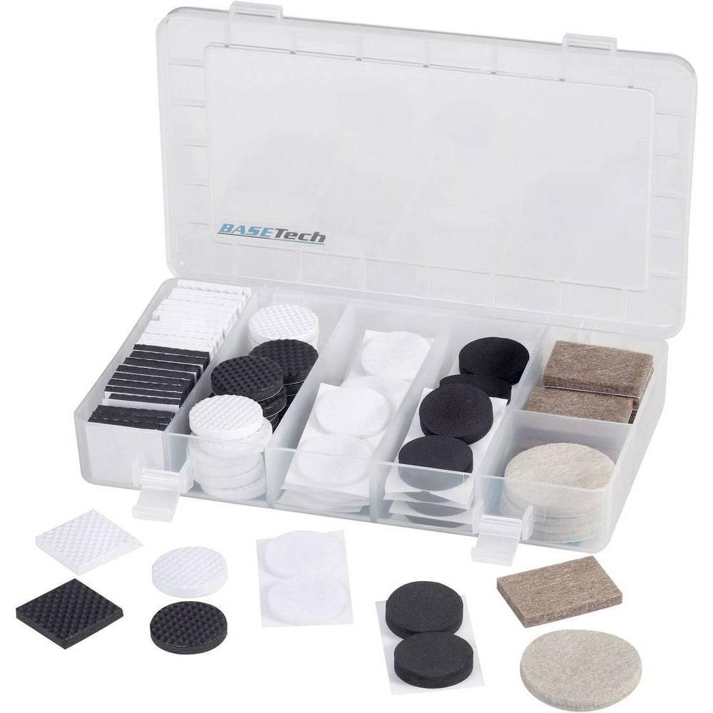Basetech, Möbelgleiter + Schutzpuffer, Universal Gerätefuss-Set, 92tlg (Universalgleiter, 92 Stück)