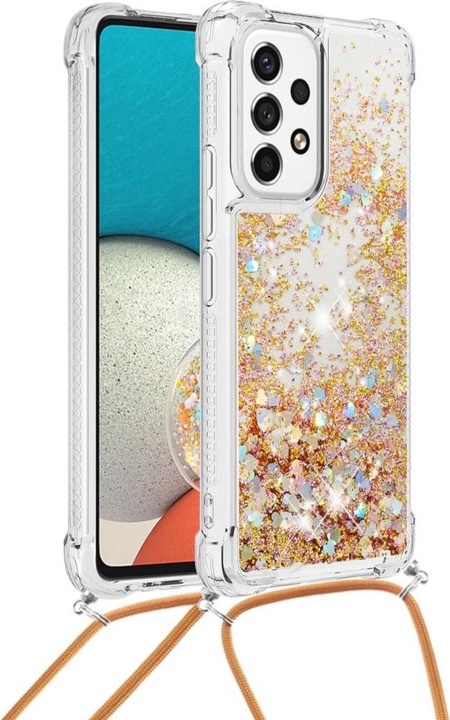 Produktbild Cover-Discount Galaxy A53 5G - Hülle mit Umhängeband gold