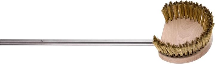 Piazza Ofenbürste rund 17x14x7cm Messingbürste drehbar L131cm