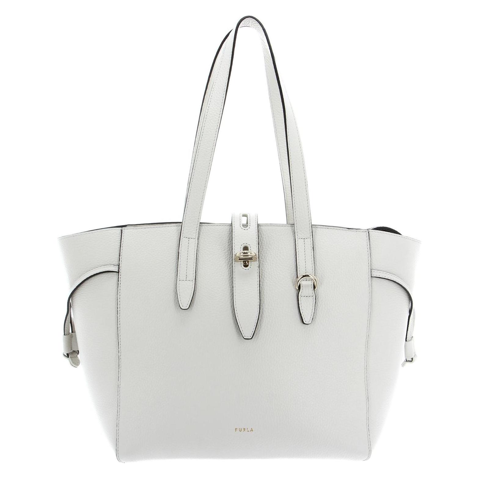 Furla, Handtasche, Ledertasche - Shopper Net M, Beige