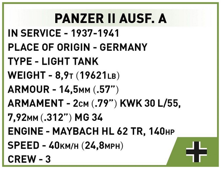 Immagine prodotto Cobi Carro armato II Ausf. A