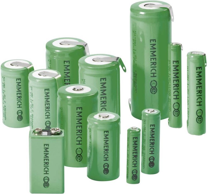 Actual product image Emmerich 1/2 A NiMH rechargeable battery, ZLF (1.20 V, 950 mAh)