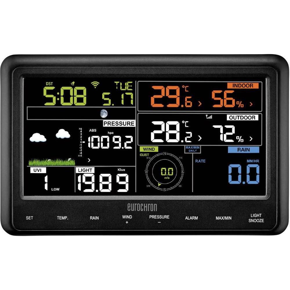 Thumbnail - Eurochron Funk-Wetterstation, Wetterstation, Schwarz