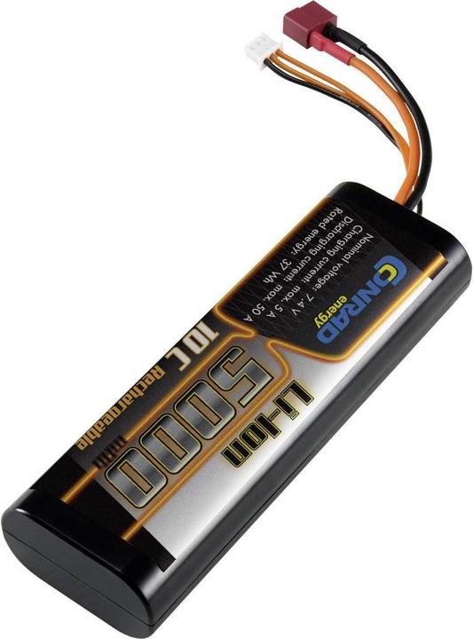Produktbild Conrad energy Modellbau-Akkupack (Li-ion) 7.4 V, 5000 mAh (7.40 V, 5000 mAh)