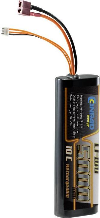 Produktbild Conrad energy Modellbau-Akkupack (Li-ion) 7.4 V, 5000 mAh (7.40 V, 5000 mAh)