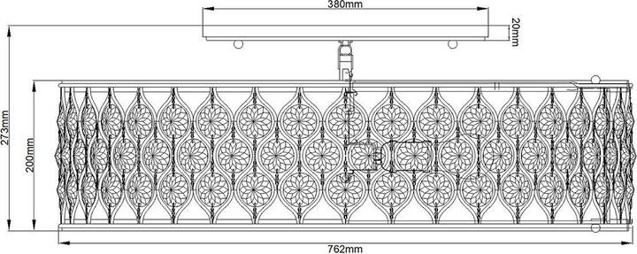 Actual product image Elstead Lighting Lucia ceiling light E27 6-way burnished silver linen fabric (E27)