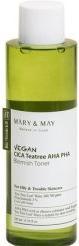 Actual product image Mary&May Vegan CICA Tea Tree AHA PHA Toner Soothing & Calming 200ml (Facial cleansing wipes, 200 ml)
