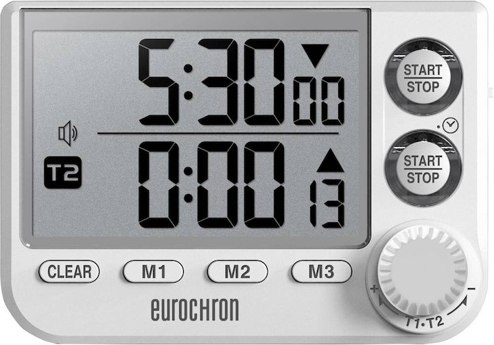 Productafbeelding Eurochron Kortstondige timer 2-regelig EDT 8002