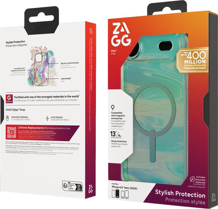 Actual product image Zagg Case für Apple iPhone Air Milan Snap iridescent oil slick (Apple iPhone 17)