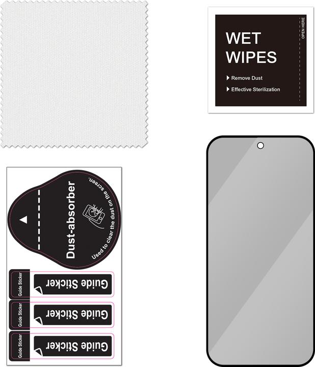 Actual product image FoneKit Privacy+ Full Cover Glass, Google Pixel 9A (1 pcs., Google Pixel 9a)