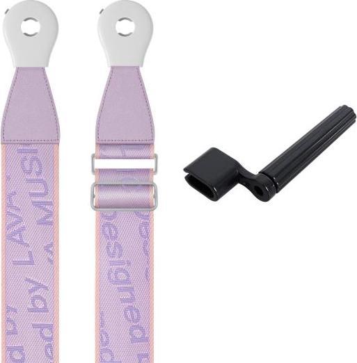 Lava Music Gitarrengurt Ideal Strap 2 Lila mit Saitenkurbel