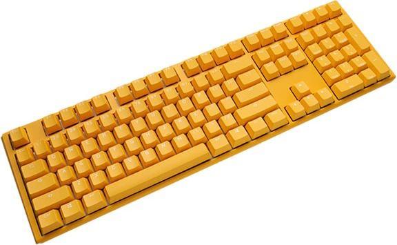 Actual product image Ducky One 3 yellow gaming keyboard, RGB LED - MX-Silent-Red (DE, Cable)