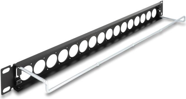 Produktbild Delock 19? D-Typ Patchpanel mit Entlastungsschiene 16 Port 1 HE schwarz