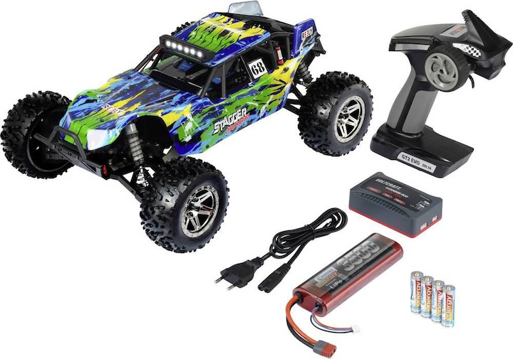 Image du produit Reely 110 Buggy électrique Stagger BL RTR Super Combo (RTR Prêt à fonctionner)