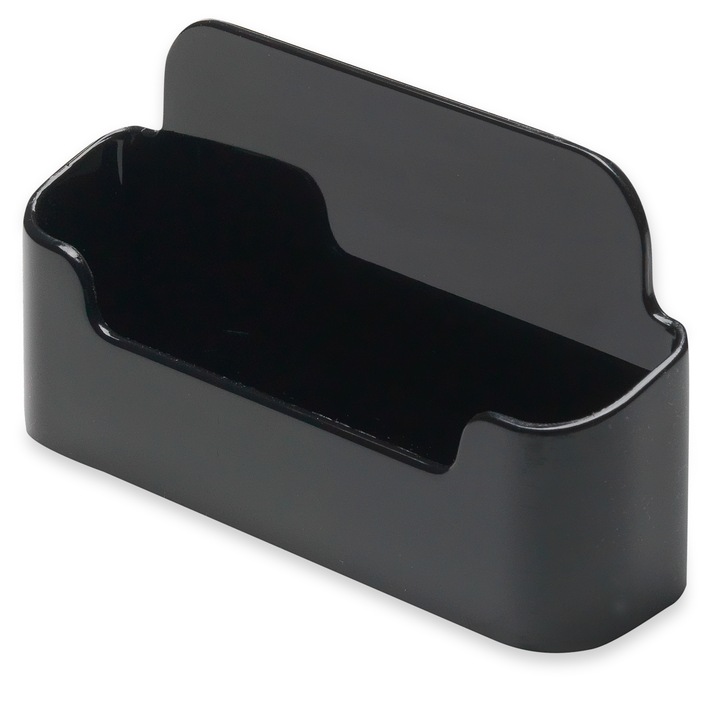 Deflecto Business Card Holder, black, 96 x 45 x 35 mm