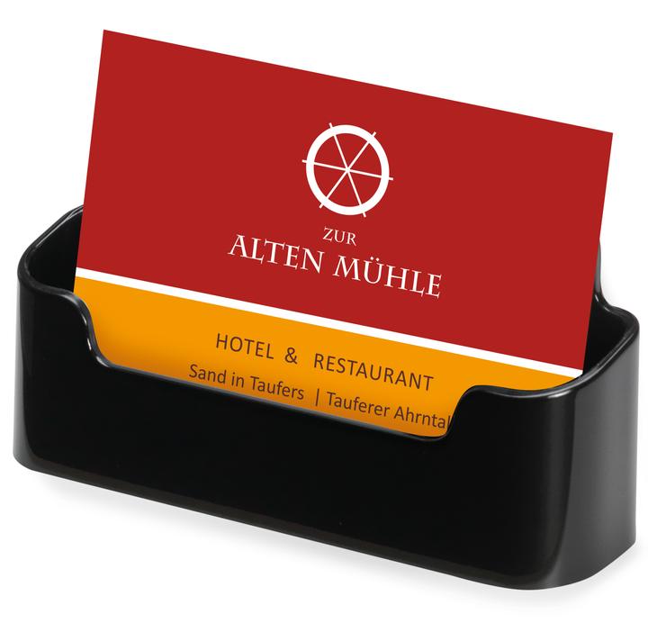 Actual product image Deflecto Business Card Holder, black, 96 x 45 x 35 mm