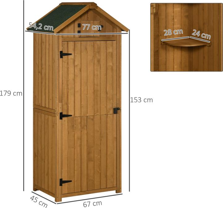 Produktbild Outsunny Gerätehaus mit Regalböden