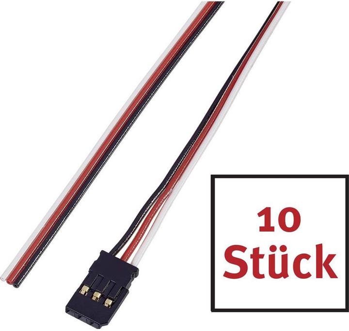 Actual product image Reely Servo plug cable 10 pcs. 30.00 cm 0.14 mm² flat