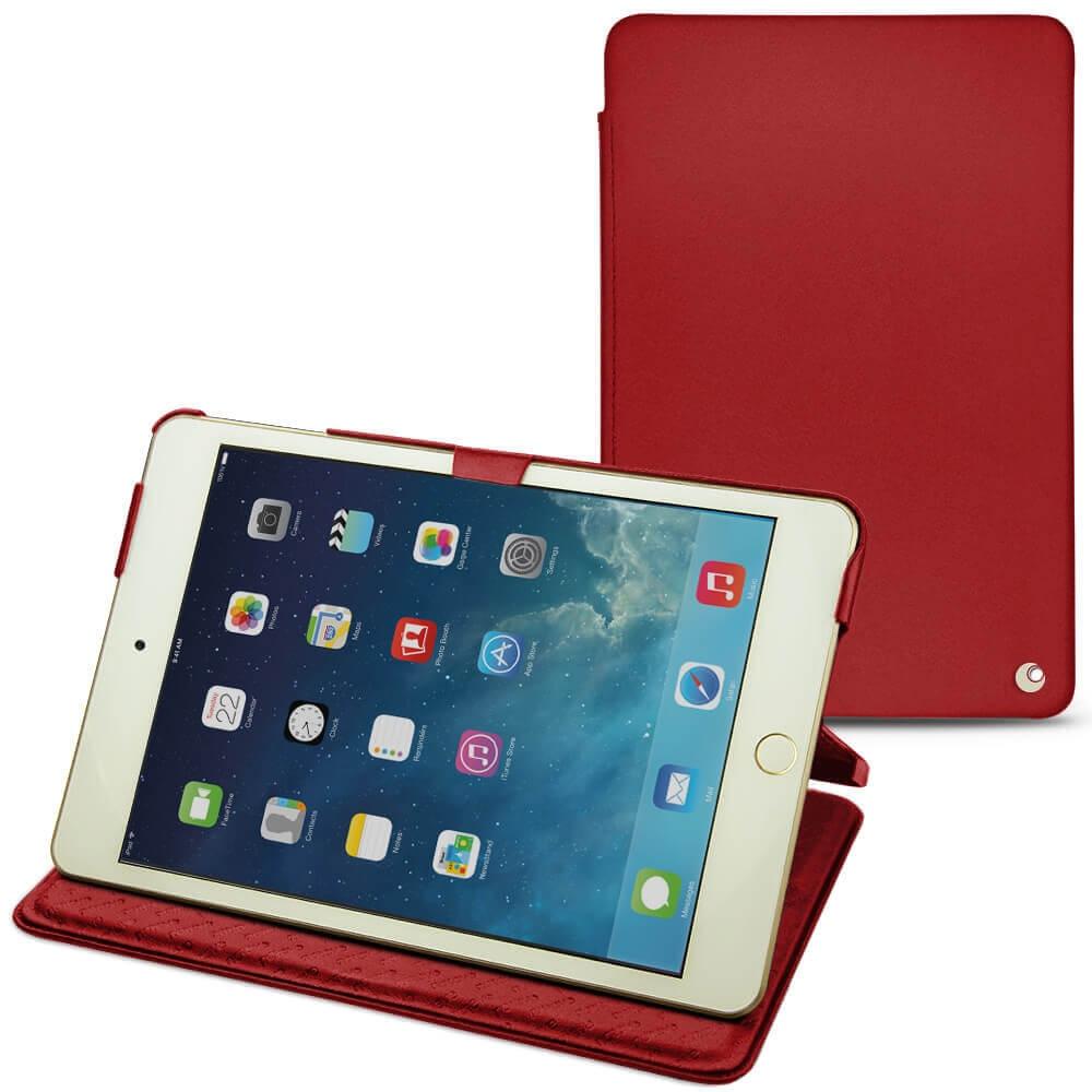 Noreve Lederschutzhülle horizontal (iPad Mini 5), Tablet Hülle, Rot