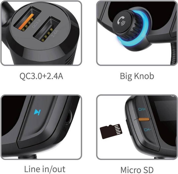 Produktbild Renkforce Bluetooth FM-Transmitter mit Display