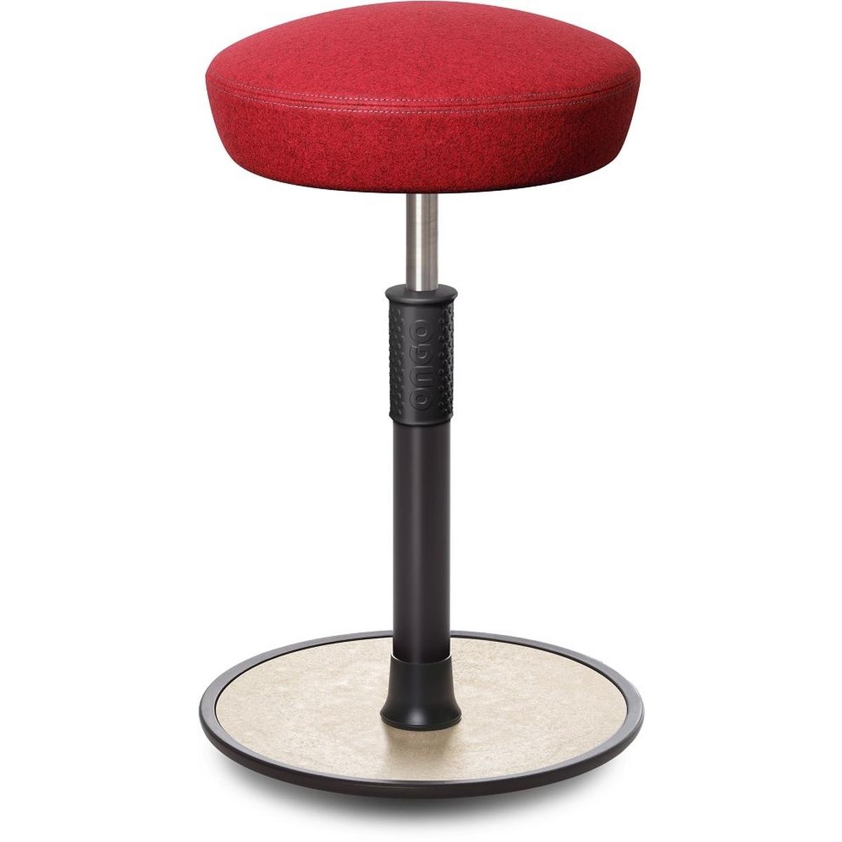 Ongo, Bürostuhl, Sitz- Stehhocker Free Tall Hutsitz kvadrat Divina Melange Rot schwarz /creme