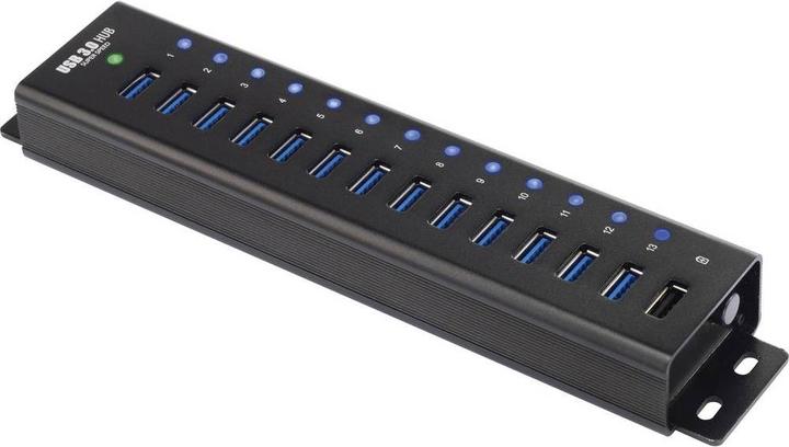 Produktbild Renkforce 13 Port USB 3 Aluminium Hub mit Schnellladeport (USB-A, 13 Ports)