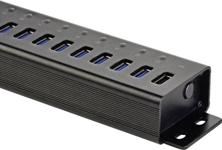 Produktbild Renkforce 13 Port USB 3 Aluminium Hub mit Schnellladeport (USB-A, 13 Ports)