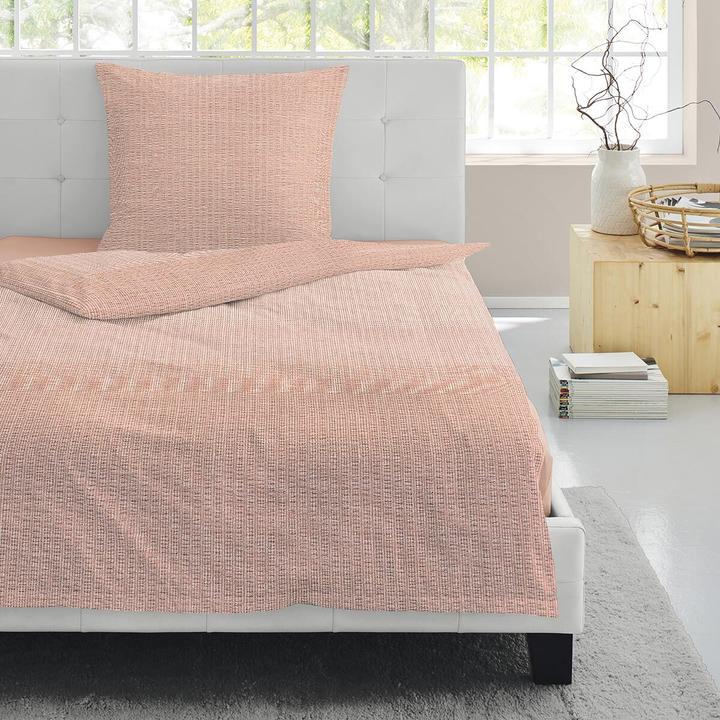 Image du produit Irisette Shadow, linge de lit en seersucker uni (Set de linge de lit, 155x220 cm + 80x80 cm)