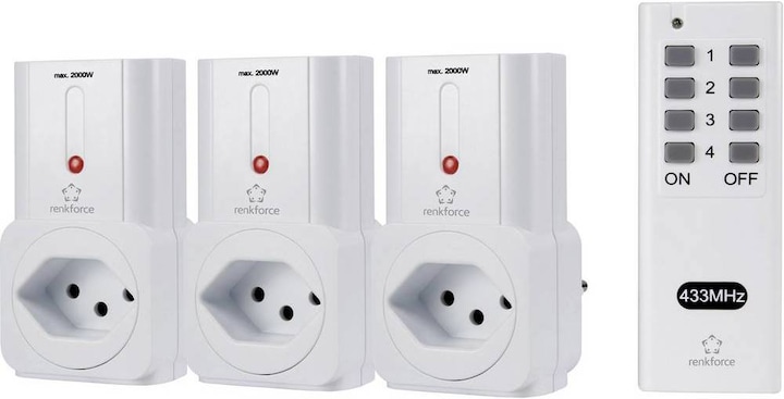 Renkforce Funk-Schalter-Set 4-teilig 433 MHz CH