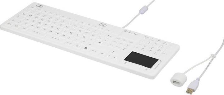 Productafbeelding Renkforce iM-IKB110-WH USB Toetsenbord Wit (DE, Bedraad)