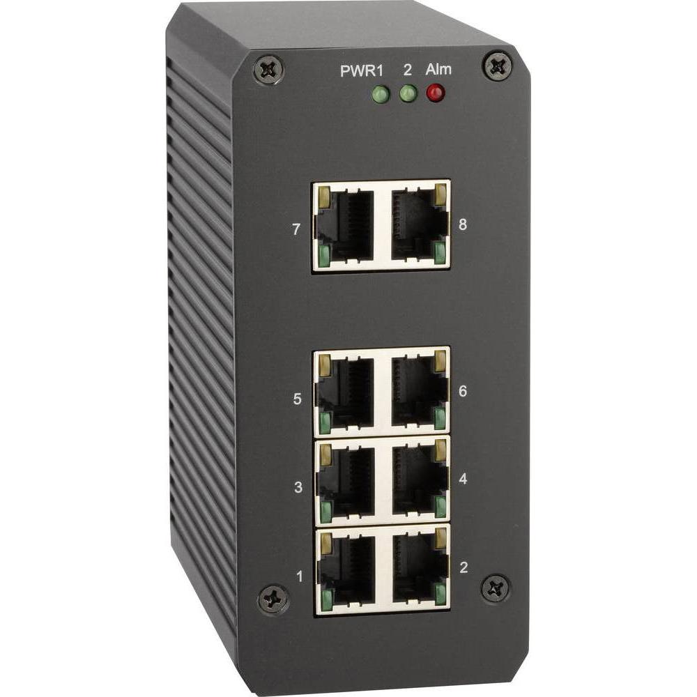 Thumbnail - Renkforce 8 Port Gigabit Switch für Hutschiene (8 Ports), Netzwerk Switch