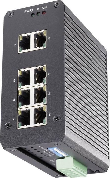 Immagine prodotto Renkforce Switch Gigabit a 8 porte per guida DIN (8 Porti)