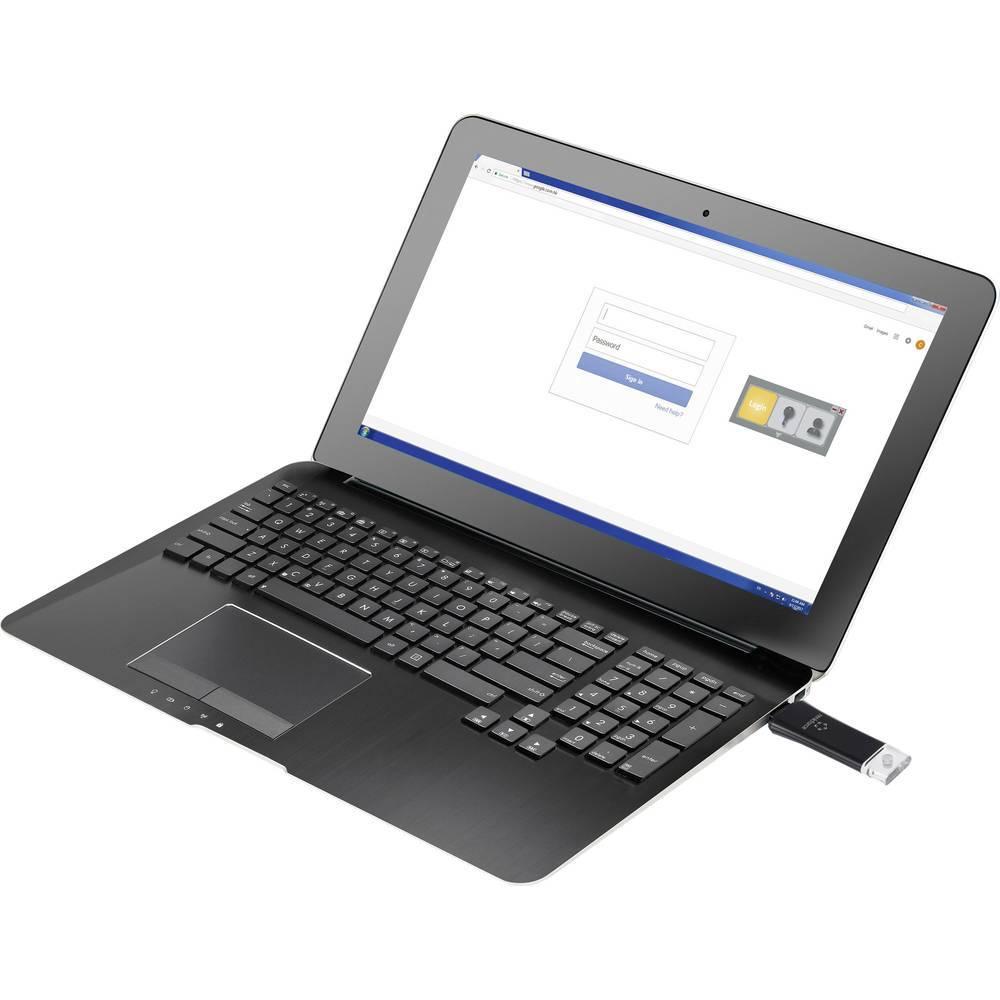 Thumbnail - Renkforce USB Passwort Manager Stick PM-01 - Nie mehr Passwörter merken!, Notebook Security, Schwarz