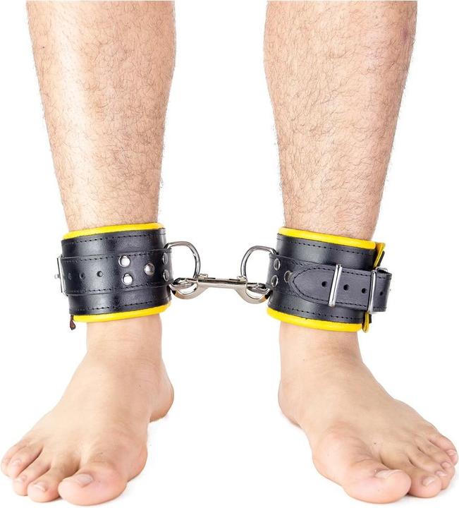 Actual product image The Red Leather ankle cuffs