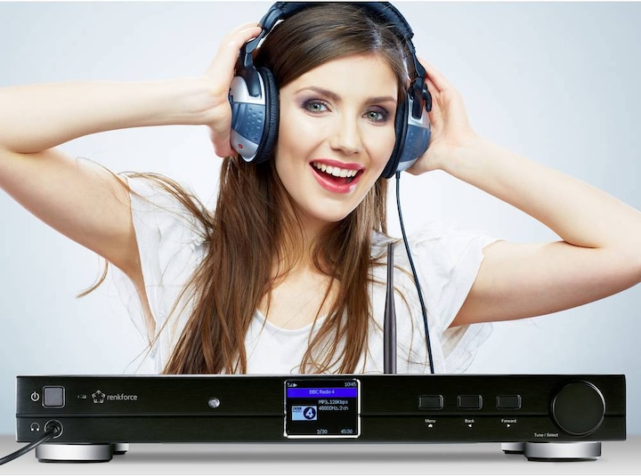 Immagine prodotto Renkforce RF-DAB-IR 1700 Sintonizzatore HiFi DAB+, FM, Internet Radio, Bluetooth, WLAN con capacità DLNA (DAB, FM, Bluetooth, WiFi)