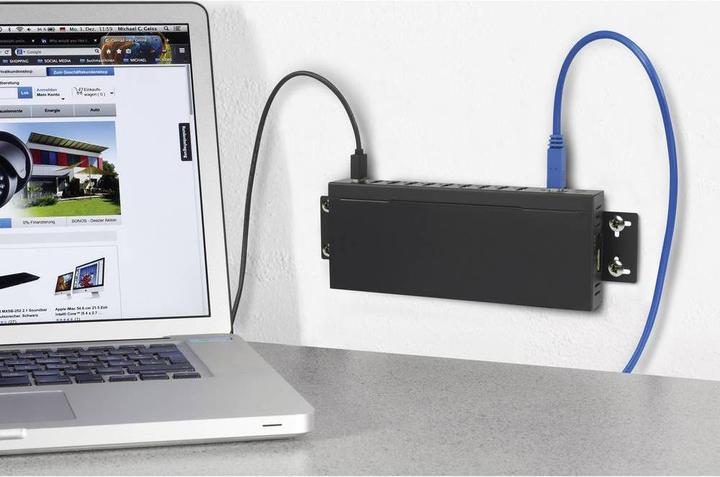 Actual product image Renkforce 10 Port USB 3 Industrial Hub (USB-B, 10 ports)