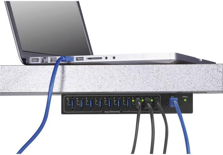 Actual product image Renkforce 10 Port USB 3 Industrial Hub (USB-B, 10 ports)
