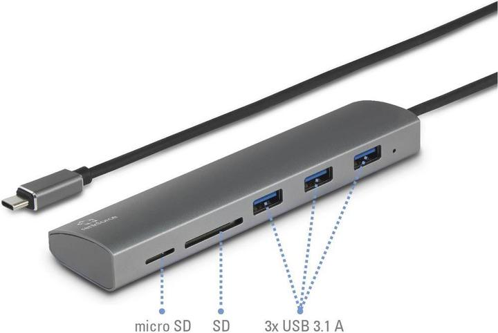 Renkforce 3+2 Port USB 3.1 (Gen 1) Hub (USB-C, 3 Ports)