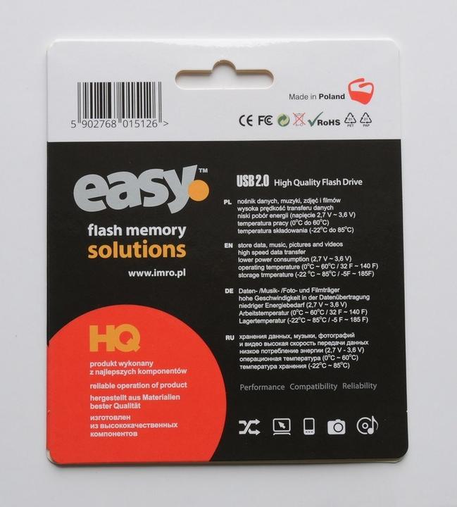 Image du produit IMRO Pendrive EASY / 16 GB (16 GB, USB 2.0, Bialy couleur) (16 Go, USB-A)