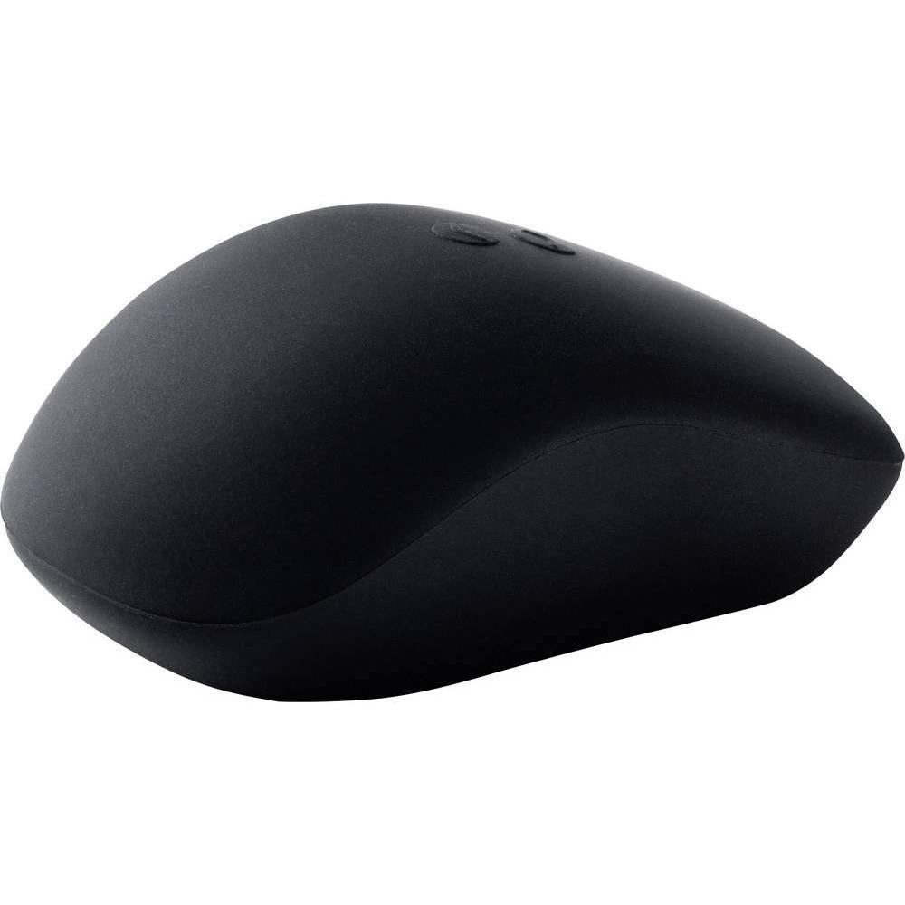Renkforce IP53 spritzwassergeschützte kabellose Maus für Industrie, Labor und Medizin (Kabellos), Maus, Schwarz