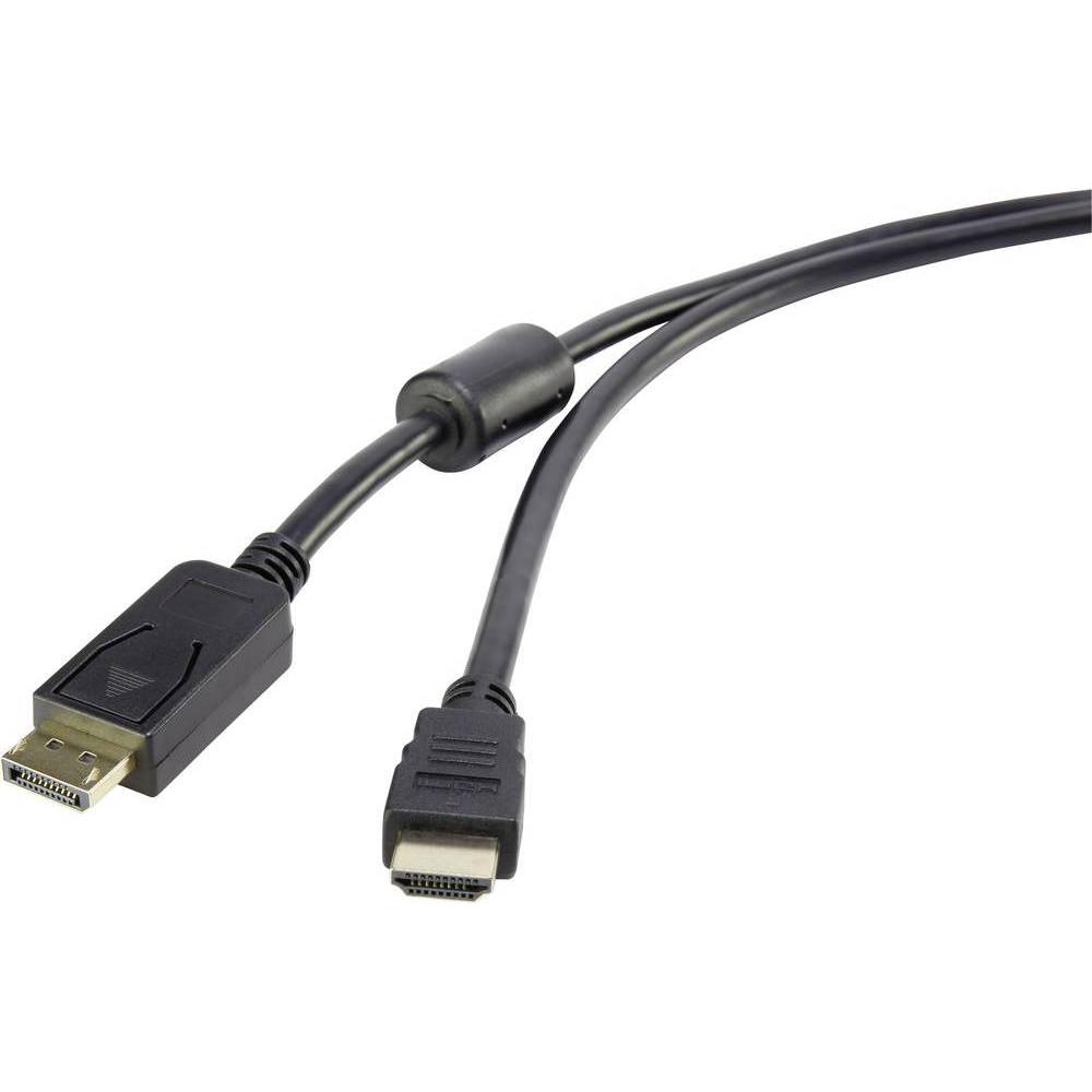 Renkforce DisplayPort auf HDMI Anschlusskabel 1 m (1 m, HDMI), Video Kabel