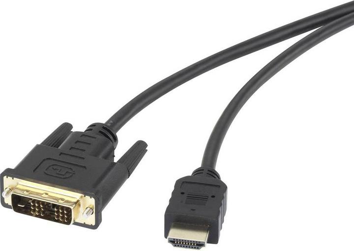 Produktbild Renkforce HDMI zu DVI 18+1pol. Anschlusskabel 5 m (5 m, DVI, HDMI, 1.3b)