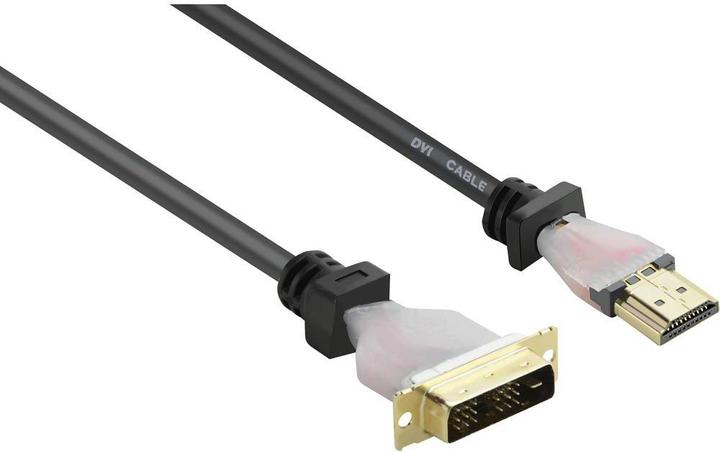 Produktbild Renkforce HDMI zu DVI 18+1pol. Anschlusskabel 5 m (5 m, DVI, HDMI, 1.3b)