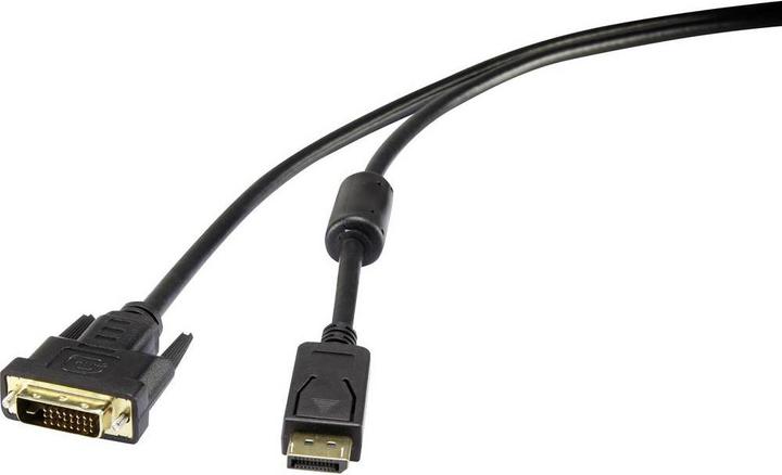 Actual product image Renkforce DisplayPort to DVI cable 1.8 m (1.80 m, DisplayPort, 1.2)