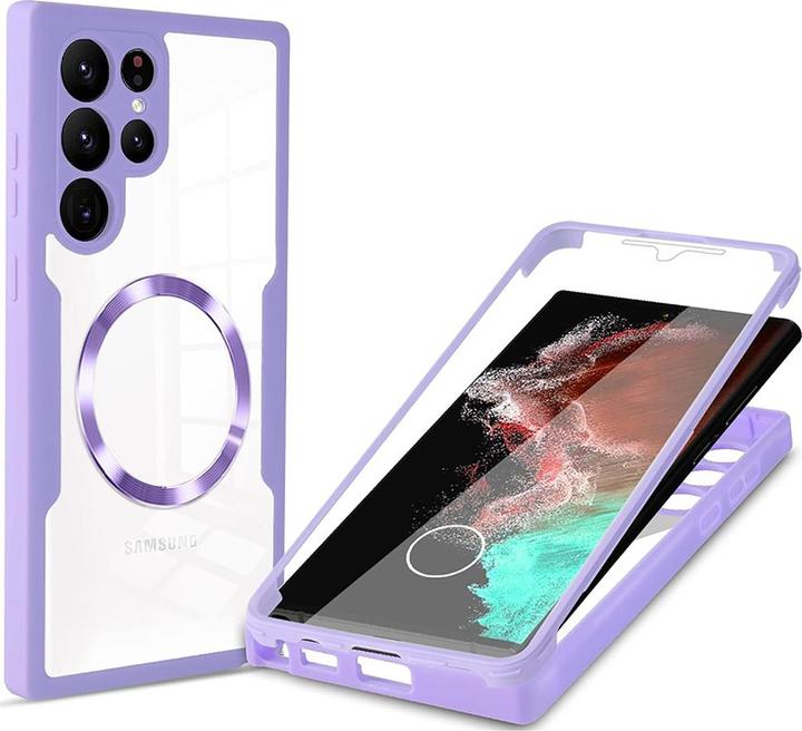 Actual product image Techsuit - ColorVerse 360 MagSafe Series + Screen Protector - Samsung Galaxy S23 Ultra - Purple (Samsung Galaxy S23 Ultra)