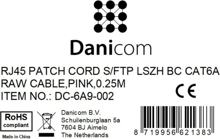 Produktbild Dsit CAT 6a Netzwerkkabel LSOH (S/FTP, CAT6a, 0.25 m)