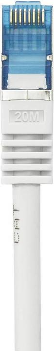 Productafbeelding Renkforce RJ45 netwerkaansluitkabel CAT 6a S/FTP 20 m grijs met vergrendelbare neusbescherming, vlamvertragend (S/STP, CAT6a, 20 m)